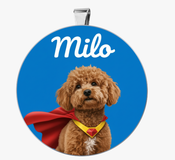 SuperDog Tag - Custom AI Superhero Design